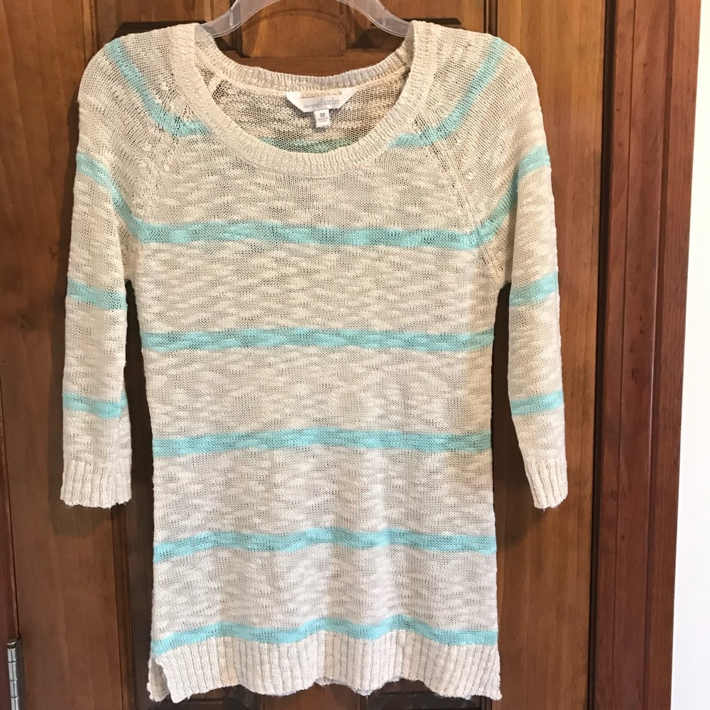 Charming Charlie Striped Sweater Loose Weave M